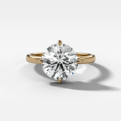 1 CT - 3 CT Round Cut Lab grown Diamond Hidden Halo Engagement Ring