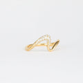 0.14 TCW Round CVD Diamond Contours Pave Wedding Band