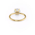 2 CT - 3 CT Round Cut Hidden Halo Pave Moissanite Engagement Ring