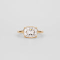 3 CT - 4 CT Elongated Cushion Cut Lab grown Diamond Solitaire Engagement Ring