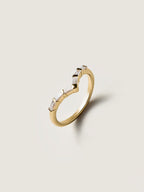 0.3 TCW Baguette CVD Diamond V-Shaped Wedding Band