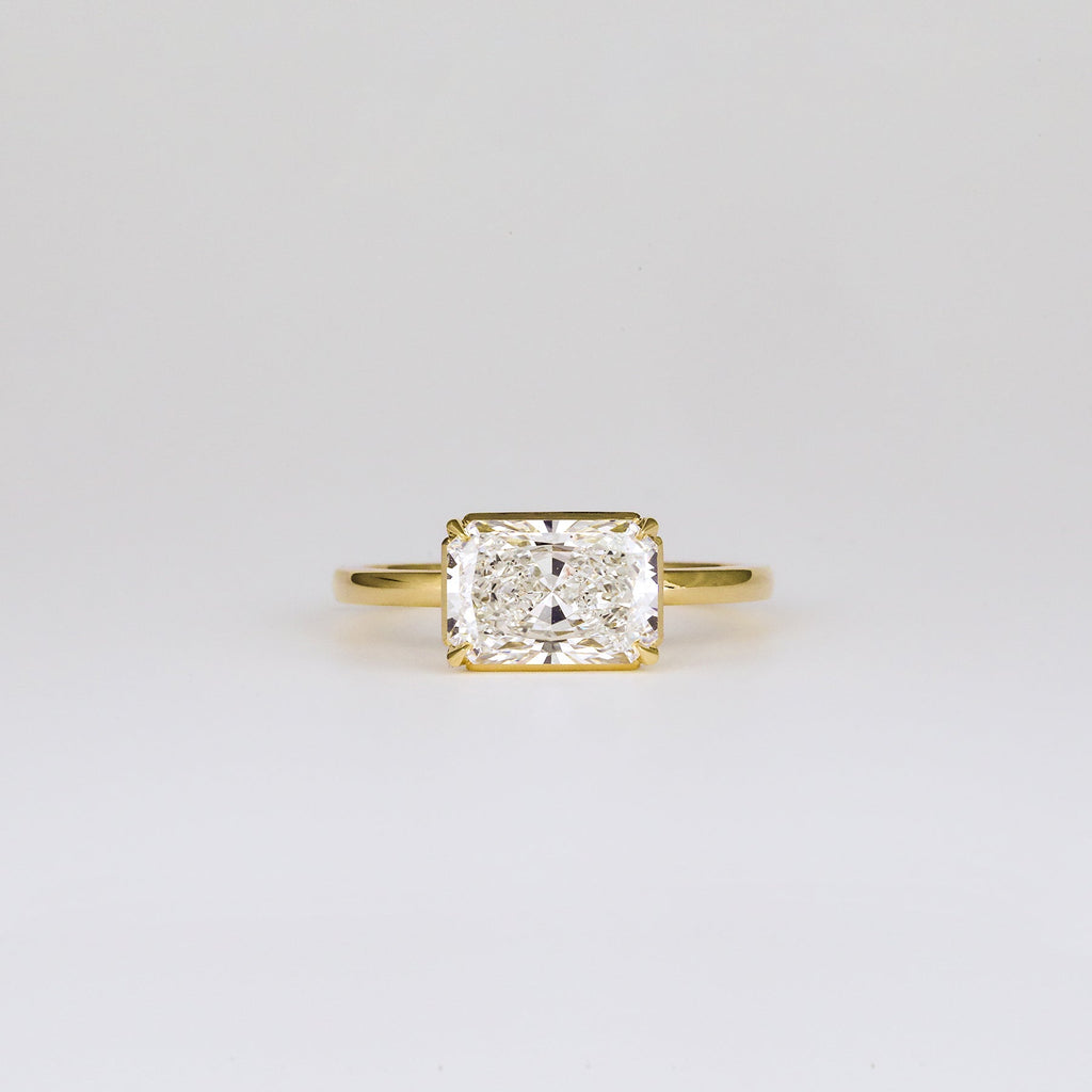 2.01 CT - 3.01 CT Radiant Cut Lab grown Diamond Solitaire Engagement Ring