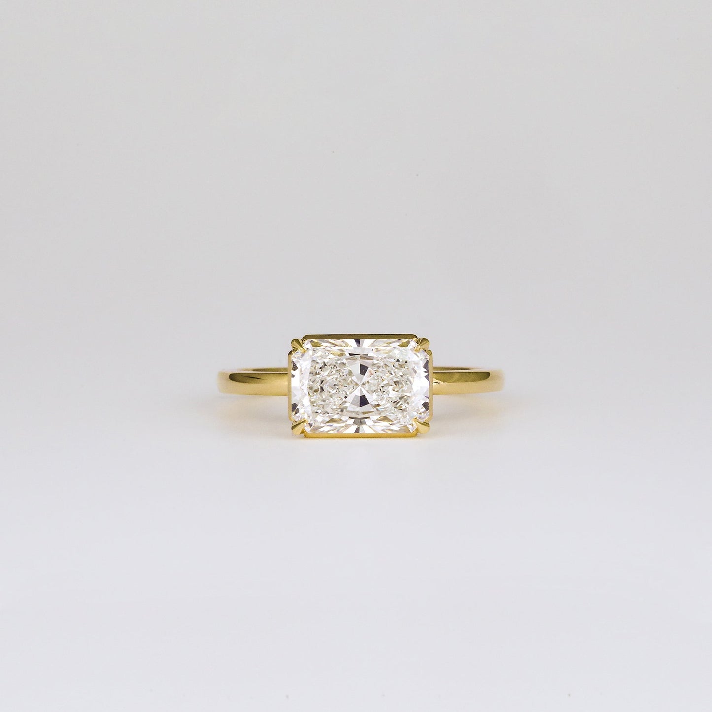 2.01 CT - 3.01 CT Radiant Cut Lab grown Diamond Solitaire Engagement Ring