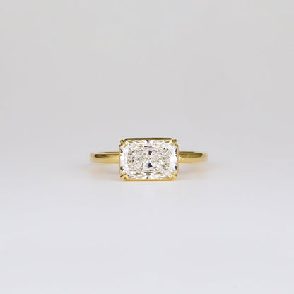 2.01 CT - 3.01 CT Radiant Cut Lab grown Diamond Solitaire Engagement Ring