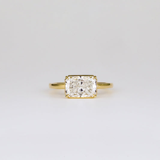 2.01 CT - 3.01 CT Radiant Cut Lab grown Diamond Solitaire Engagement Ring