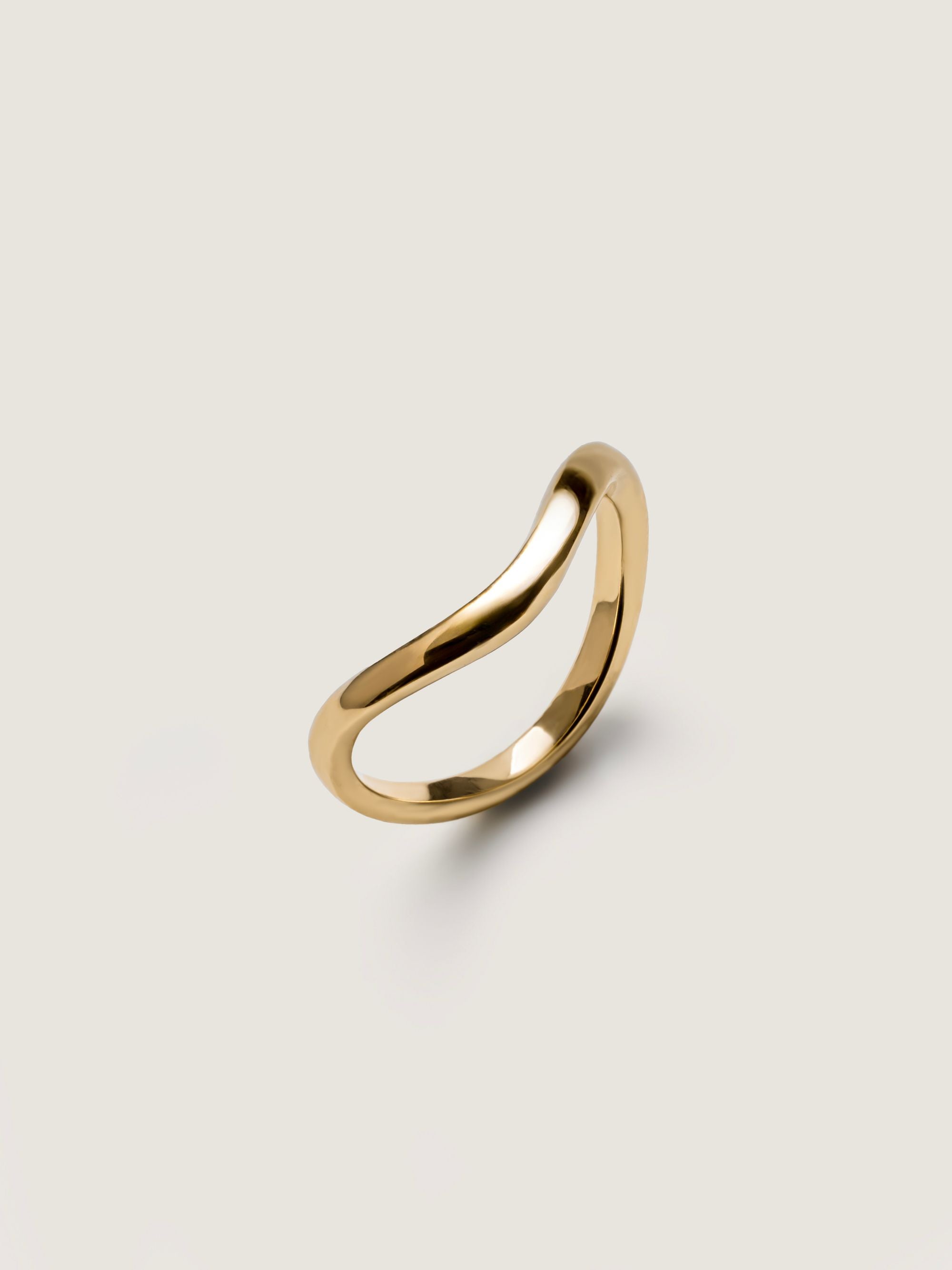 Plain Curved Stackable Wedding Band