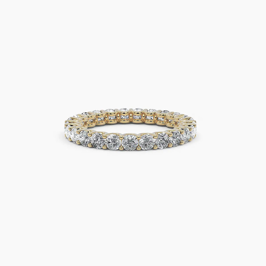 1.7 TCW Round Moissanite Full Eternity Wedding Band