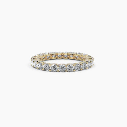 1.7 TCW Round Moissanite Full Eternity Wedding Band