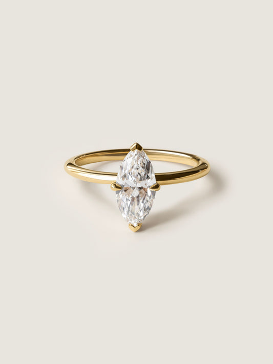 1 CT - 3 CT Marquise Cut Lab grown Diamond Solitaire Engagement Ring