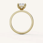 1 CT - 2 CT Emerald Cut Lab grown Diamond Solitaire Engagement Ring