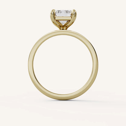 1 CT - 2 CT Emerald Cut Lab grown Diamond Solitaire Engagement Ring