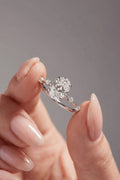 Oval Cut Dainty Moissanite Engagement Ring