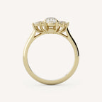 0.8 CT - 1.25 CT Pear Cut Lab grown Diamond Cluster Engagement Ring