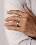 Straight Hammered Wedding Band For Men