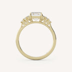 2 CT - 3 CT Emerald Cut Lab grown Diamond Cluster Engagement Ring