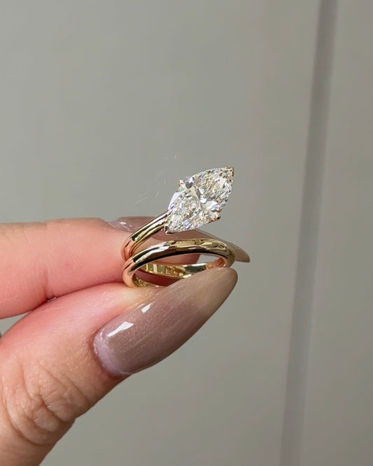 Marquise Lab grown Diamond Wrap Engagement Ring