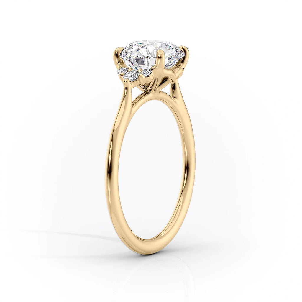 2.5 CT - 3.5 CT Emerald Cut Cluster Moissanite Engagement Ring
