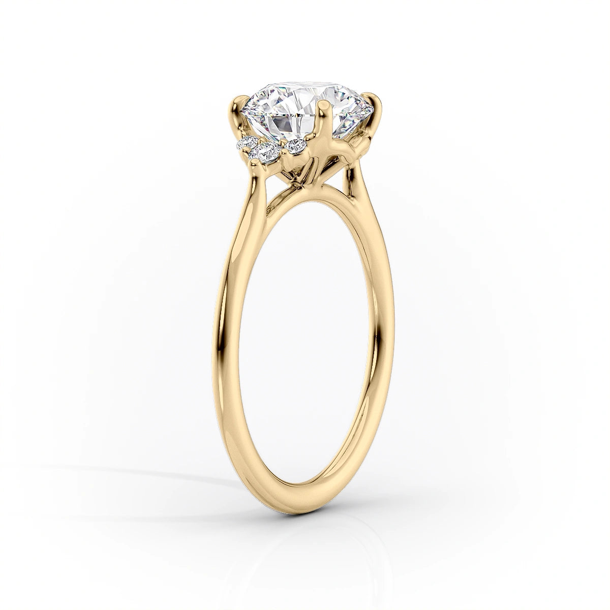 2.5 CT - 3.5 CT Emerald Cut Cluster Moissanite Engagement Ring