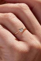 0.5 CT Heart Cut Solitaire Moissanite Engagement Ring
