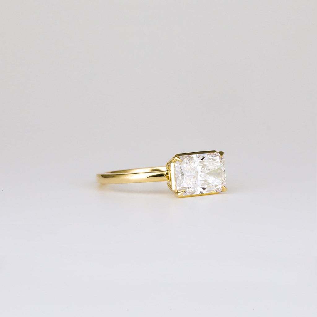 2.01 CT - 3.01 CT Radiant Cut Lab grown Diamond Solitaire Engagement Ring