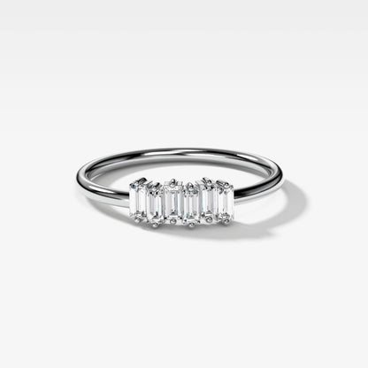 0.27 TCW Baguette CVD Diamond Bar Wedding Band