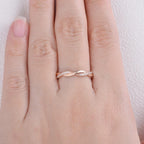 0.1 TCW Round Moissanite Twisted Full Eternity Wedding Band