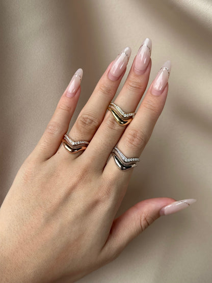 0.22 TCW Round CVD Diamond Dual Pave Wedding Band