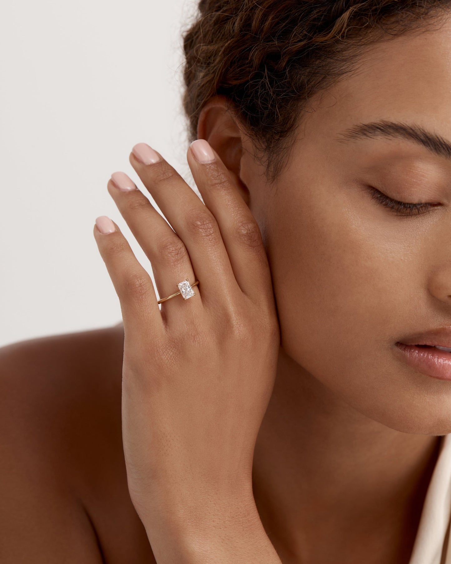 1 CT - 3 CT Radiant Cut Lab grown Diamond Solitaire Engagement Ring