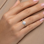 2 CT Round Cut Twisted Pave Moissanite Engagement Ring