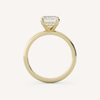 1 CT - 3 CT Emerald Cut Lab grown Diamond Hidden Halo Engagement Ring