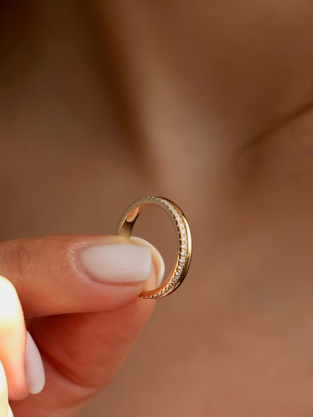 0.4 TCW Round CVD Diamond Pave Wedding Band