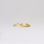 0.04 TCW Round CVD Diamond Trio Subtle V-Shaped Wedding Band