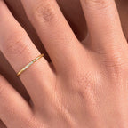 0.03 TCW Round Moissanite Five Diamond Wedding Band