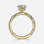 1.7 CT - 2.8 CT Round Cut Twisted Pave Moissanite Engagement Ring