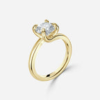 2 CT - 3 CT Round Cut Solitaire Style Moissanite Engagement Ring