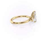 2 CT - 3 CT Pear Cut Three Stone Moissanite Engagement Ring