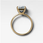 1 CT - 3 CT  Emerald Cut Lab grown Diamond Solitaire Engagement Ring