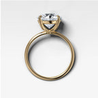 2 CT - 4 CT Round Cut Lab grown Diamond Solitaire Engagement Ring