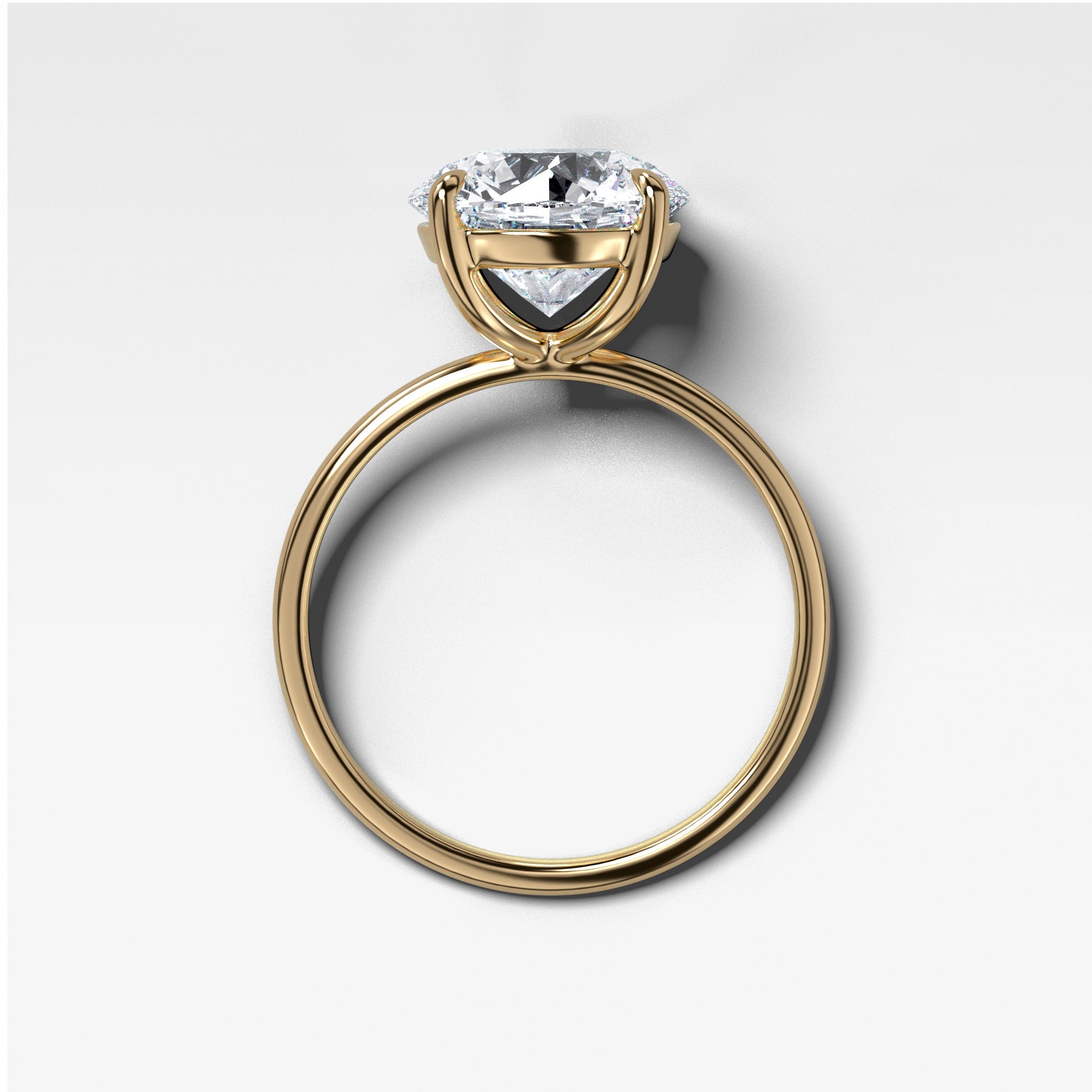 2 CT - 4 CT Round Cut Lab grown Diamond Solitaire Engagement Ring