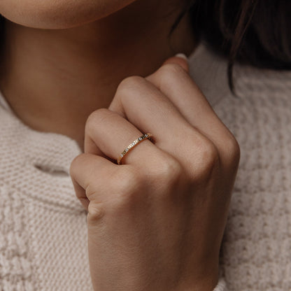 0.16 TCW Round CVD Diamond Chevron Patterned Flush Set Wedding Band