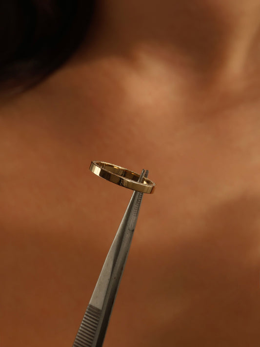 0.4 TCW Round CVD Diamond Double Edge Pave Wedding Band