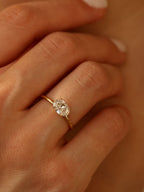 1 CT - 3 CT East-West Oval Cut Lab grown Diamond Solitaire Engagement Ring