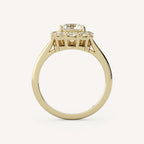 1 CT - 1.25 CT Round Cut Lab grown Diamond Halo Engagement Ring