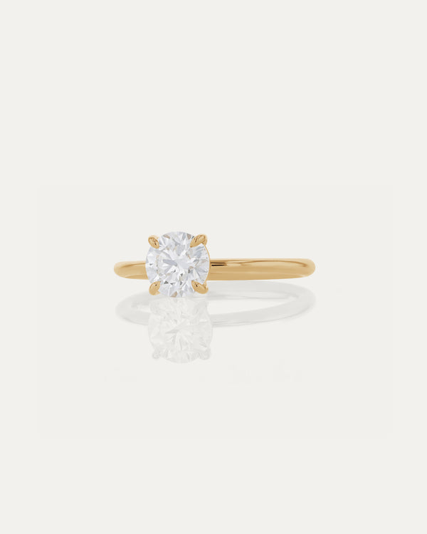 1 CT - 3 CT Round Cut Lab grown Diamond Solitaire Engagement Ring