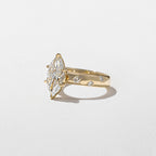 2.09 CT - 3.09 CT Marquise Cut Lab grown Diamond Side Stone Engagement Ring