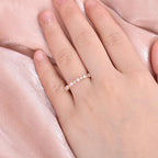 0.45 TCW Round Moissanite Cluster Wedding Band