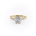 2 CT - 2.5 CT Elongated Cushion Cut Cluster Moissanite Engagement Ring