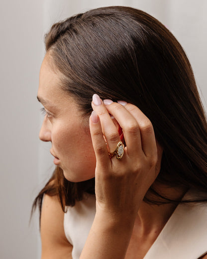 Plain Organic Curved Wedding Band