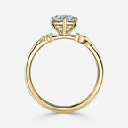 1 CT - 2 CT Oval Cut Three Stone Twisted Moissanite Engagement Ring