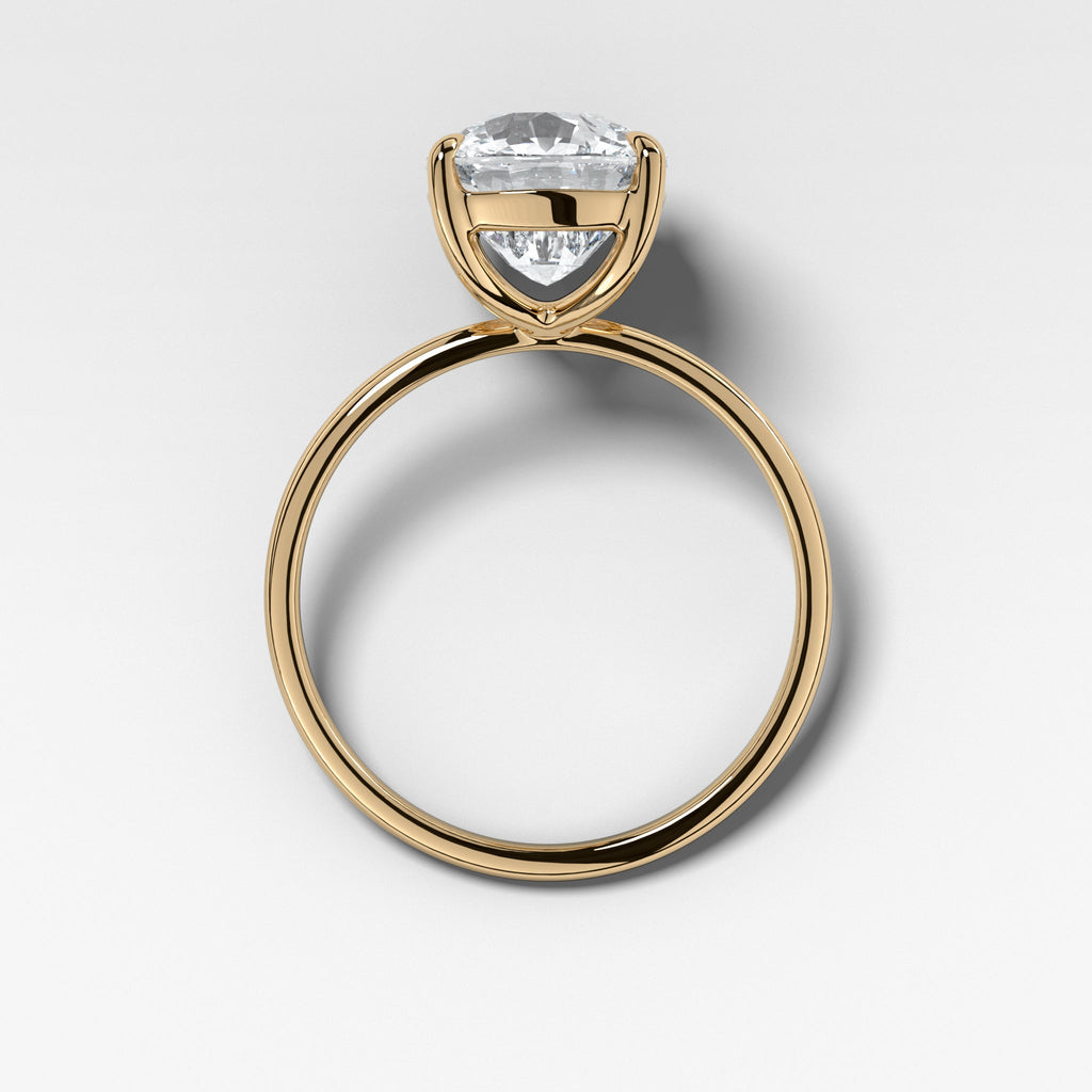 2 CT - 4 CT Elongated Cushion Cut Lab grown Diamond Solitaire Engagement Ring